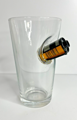 Novelty Kodak Film Roll Embedded Side 16 oz Pint Glass Barware Photographer - Picture 3 of 8