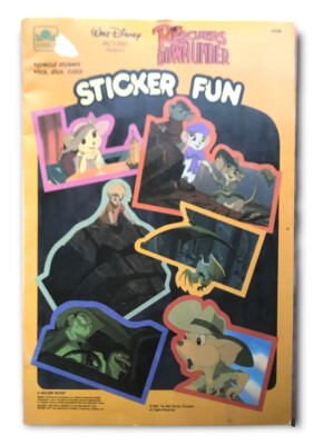 Disney Rescuers Down Under Sticker Fun Book 1990 Cartoon Classic Newhart