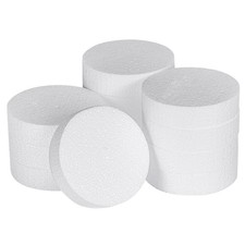 4 Inch 12-Pack Foam Circles for Crafts 1" Thick , Polystyrene Round Foam Dis...