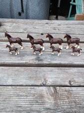Vintage 1995 ERTL Farm Country Clydesdale Team Lot 4 Stallions 4 Matching Foals