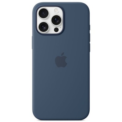 Original Apple iPhone 16 Pro Max Silikon Case MYYU3ZM/A Hülle MagSafe Denim Blau