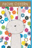 Ostern - GlüCkwunschkarte Im Format 11,5 X 17 Cm Mit Umschlag - Hase Auf Bunten