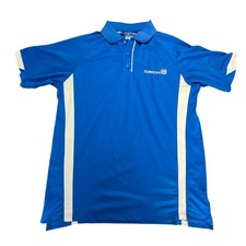 Cinch Blue White Men's Performance Polo Shirt Large Stretch Western Activewear