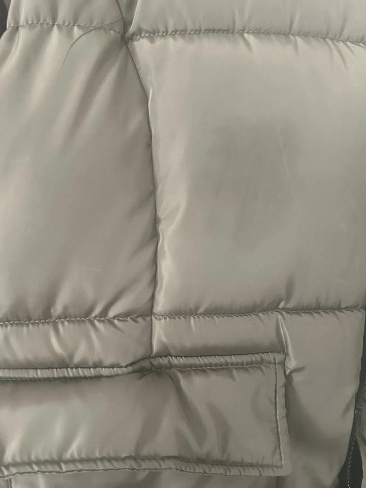 Abrigo chaqueta acolchada larga con capucha marrón XL Madden Girl para mujer ropa de calle Foto 3 de 4