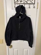 Lululemon Scuba Oversized Half-Zip Hoodie Jacket Black Womens Size M/L