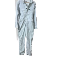 LEE Union-Alls SZ XS Womens Corduroy Jumpsuit Ice Blue Chic Utilitarian School