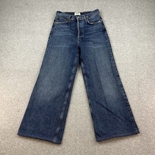 Agolde Dame High Rise Wide Leg Jeans Womens 27 Button Fly Baggy Contemporary