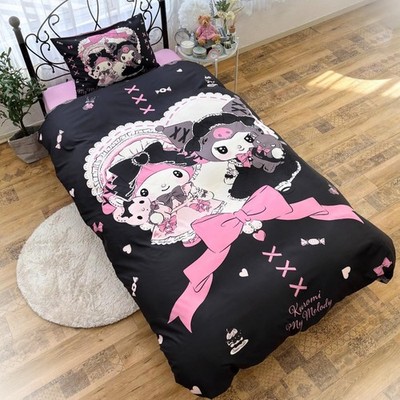 Kuromi 3-Piece Duvet Cover Set (Single) - Pillowcases, Sheets, and Comforter Cov