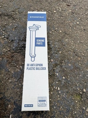Mansfield 08 Anti-Siphon Ballcock Toilet Fill Valve New In Box Plastic