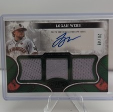 2025 Topps Tier One Auto Relic Logan Webb /49 San Francisco Giants #AT1R-LW