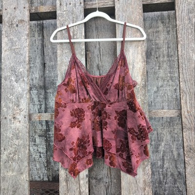Goblin Fairy Hankie Hem Velvet Burnout Tank Top Women's 1X