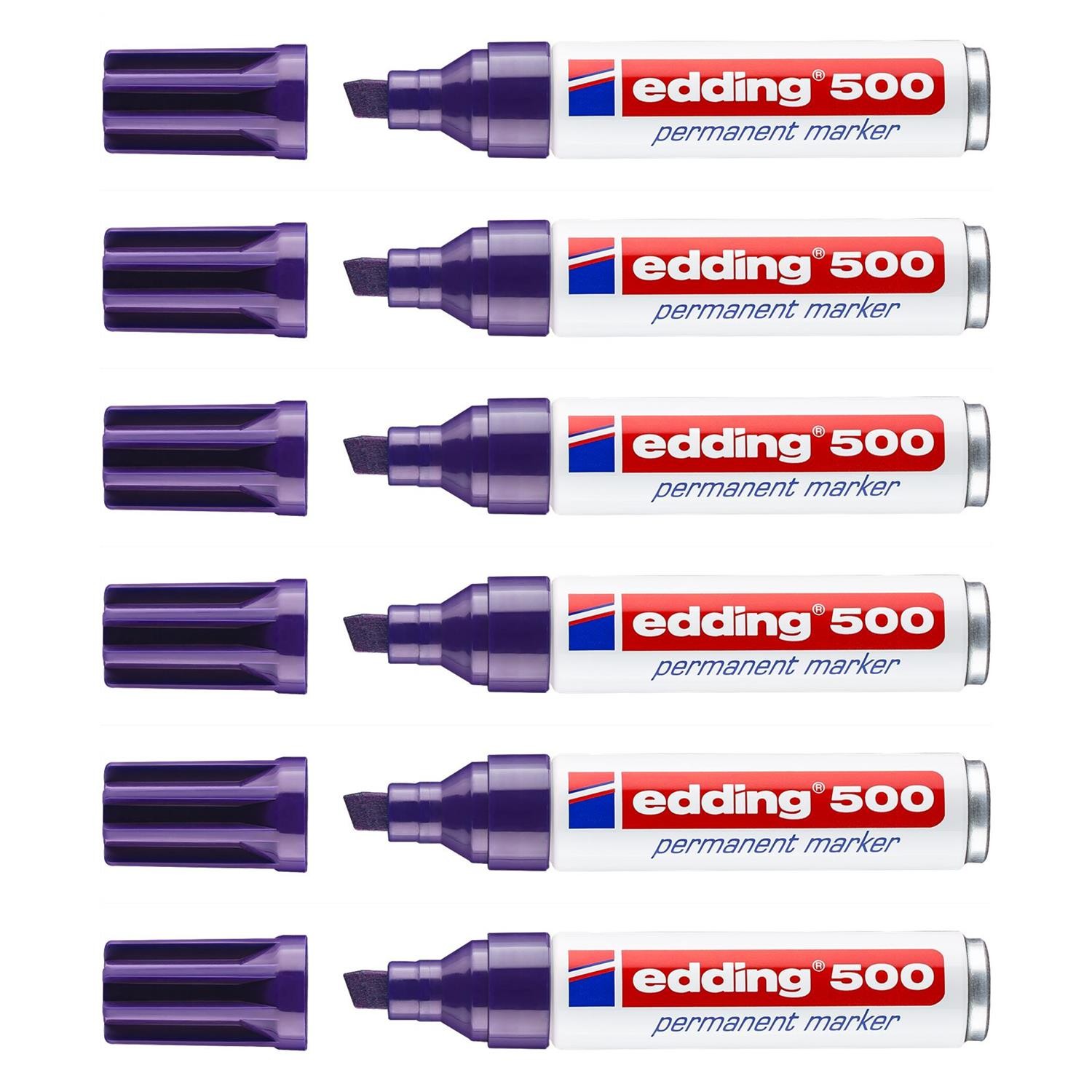 edding 500 marqueur permanent violet indélébile anti bavure sur plastique et métal