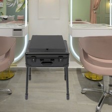 Barber Stylist Suitcase Carrying Case Box with Stand Mobile Barber Station Case