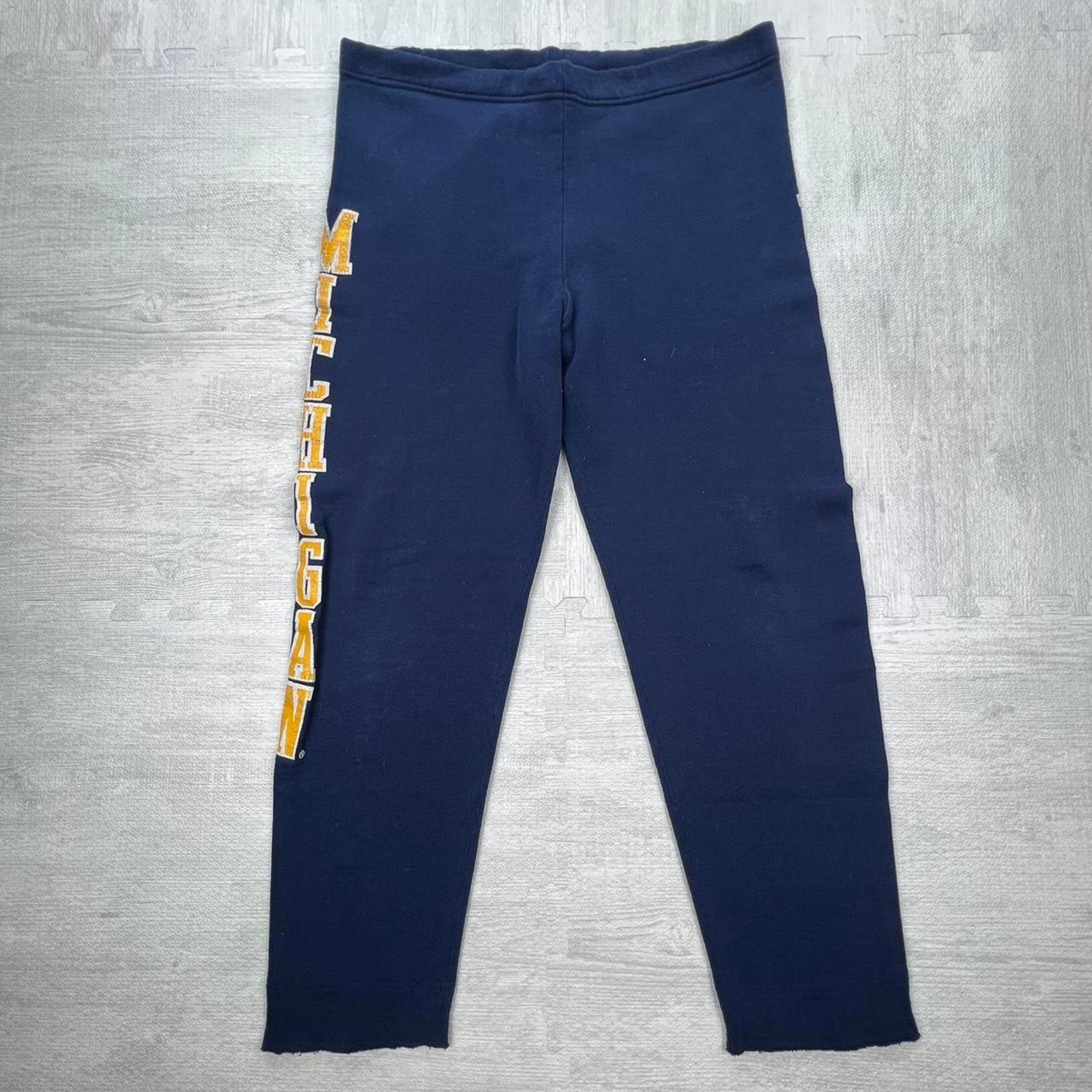 Vintage 90s Michigan Wolverines Sweatpants Size: M Blue Yellow NCAA College