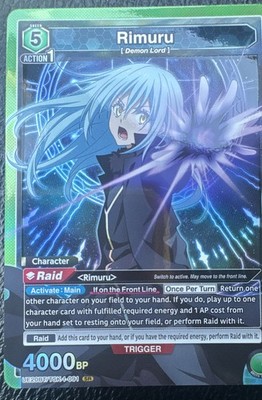 SR Rimuru Reincarnated Slime Tsk-1-091 Super Rare Unoon Arena