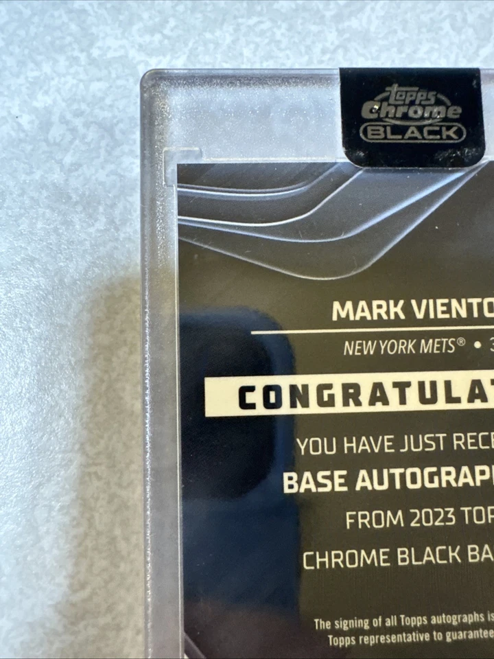 2023 Topps Chrome Black - Autographs Mark Vientos #CBA-MV (AU, RC) - Image 4 of 4