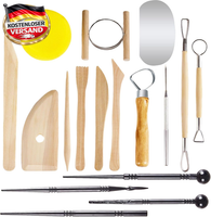 TöPferwerkzeug Set,Ton Werkzeug Set,17-StüCke Modellierwerkzeug Ton,TöPfer Werkz