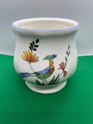 GIEN Oiseaux de Paradise Pattern Hand Painted Sugar Bowl - No Lid