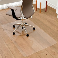 100pointONE Clear Office Chair Mat for Hardwood Floors – Easy Glide, Odorless