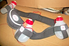 Fuel Belt Hydration Running Belt With 3 Bottles & Small Storage Pouch Size Large