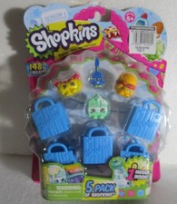 2014 Shopkins Season 1 5 pack of shopkins blind basket sealed mint on card 1