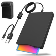 External Floppy Disk Drive with Carrying Case   3.5 inch Floppy Disk Reader U...