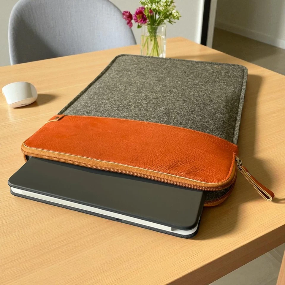 Universal Felt Sleeve Case Bag Cover For Laptop MacBook Notebook Tablet iPad - Image 4 of 4