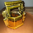 Vintage 1950s McCoy Pottery Wishing Well Planter Green Brown Glaze Ceramic USA — photo 5