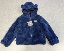Eddie Bauer Toddler Quest Fleece Plush Hooded Jacket  Bright Navy, 4T, NWT