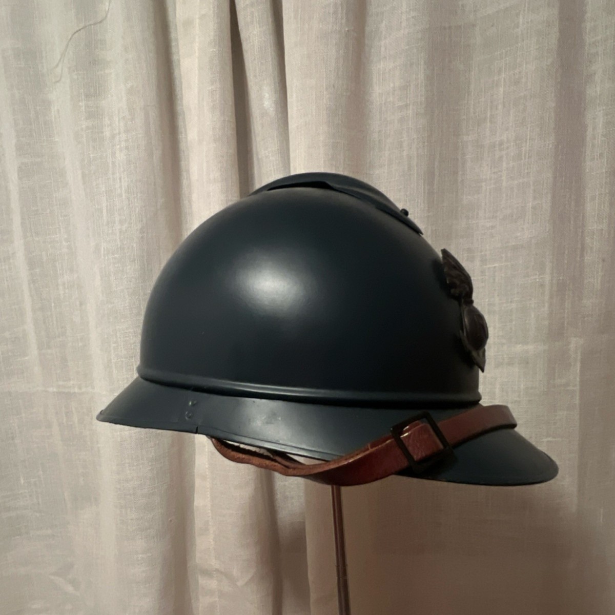 French WWI Adrian Helmet Reproduction with Original colonial troop