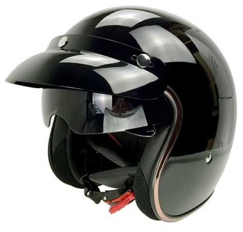 DOT Casco Moto Mezza Faccia Aperta 3/4 Jet Caschi Moto Scooter + Visiera Parasole - Foto 9 di 14