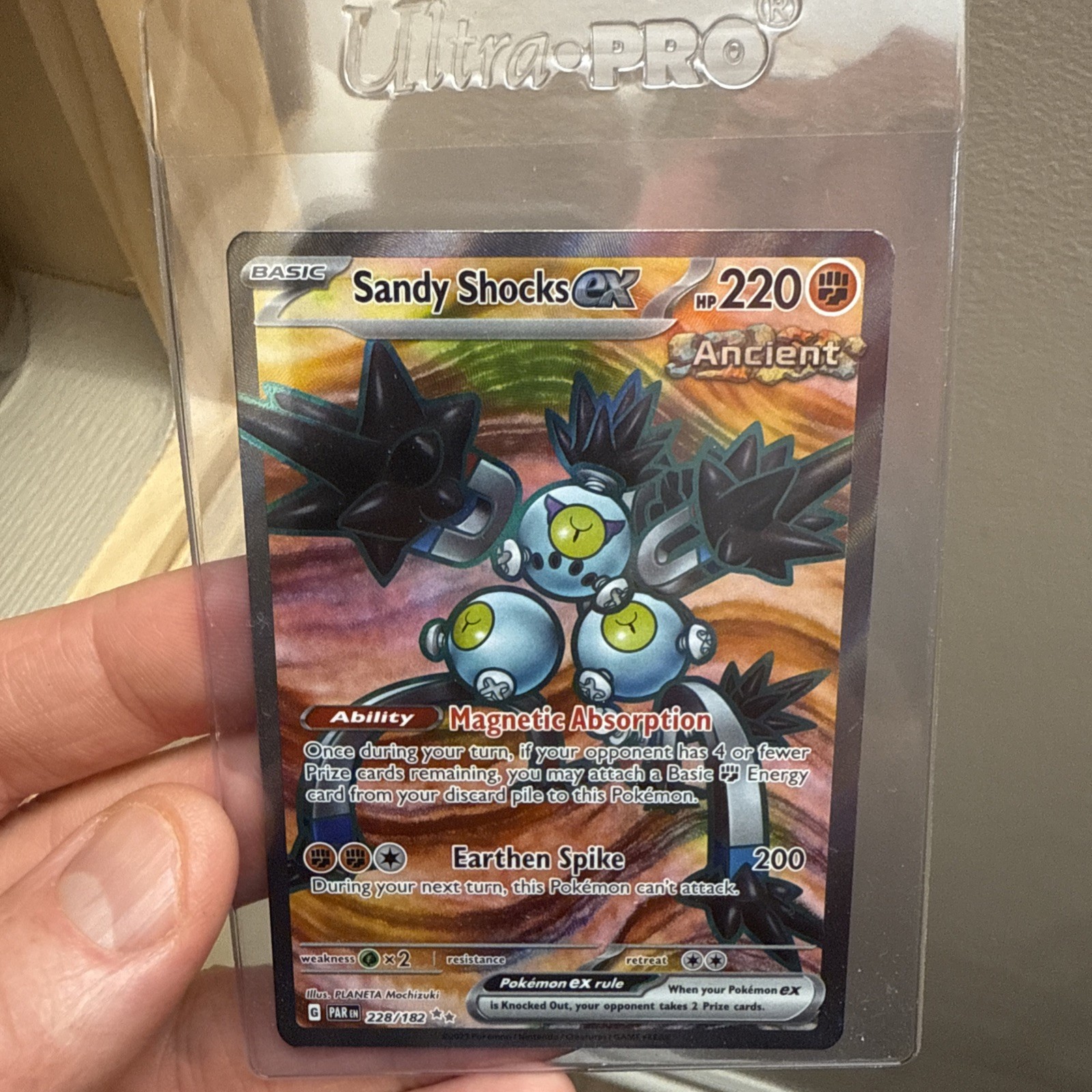 Sandy Shocks EX 228/182 Sv04: Paradox Rift Holo (NM) Pokemon TCG