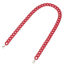Acrylic Purse Strap 35.4" Matte Bag Chain Replacement Dark Red