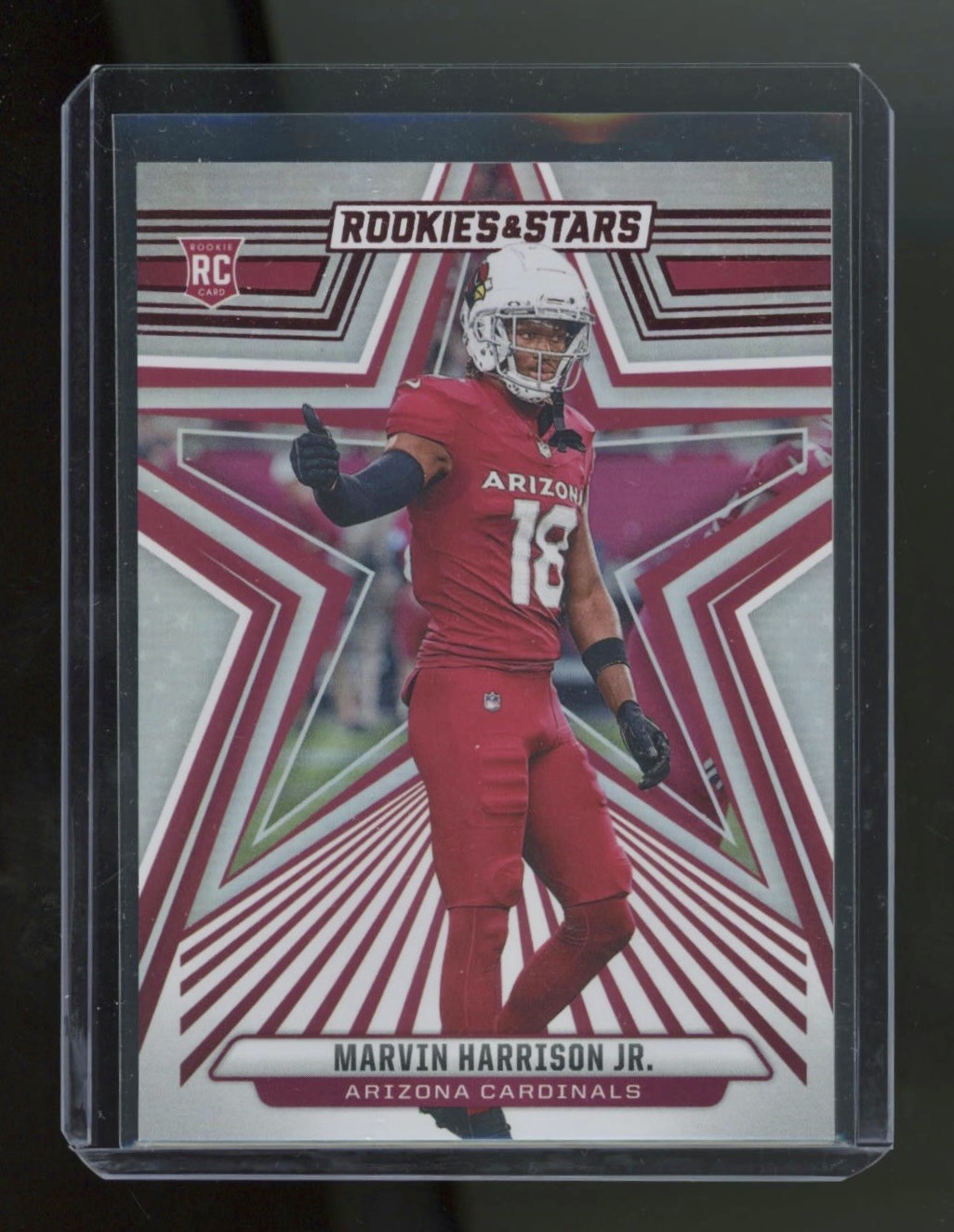 Marvin Harrison Jr. 2024 Panini Rookies & Stars Longevity Foil Rookie Card #176