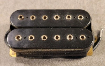 Vtg Early 80's Dimarzio Super Distortion humbucker guitar pickup black DP 100 