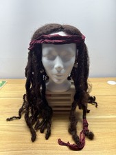 Captain Jack Sparrow Pirate Wig with Bandana hair beads dreadlock