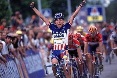 Fred Rodriguez wins stage two 2000 Tour de Suisse from Uster to Rh- Old Photo