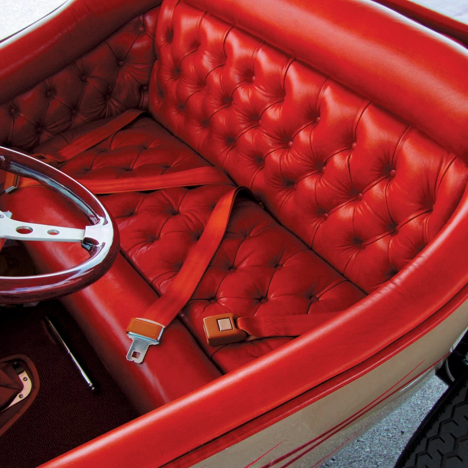 Ford Fairlane 1960 - 1961 Standard 3pt Red Retractable Bucket Seat Belt Kit - 2  - Image 2 of 2