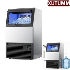 XUTUMM Commercial Ice Maker Machine, 150lbs/24H with 50lbs Ice Storage Under Cou