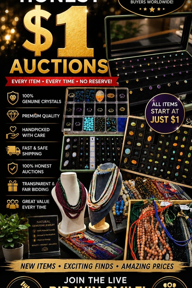 🌈 RARE GEMSTONE BLOWOUT! $1 Start | Jewelry, Crystals & More