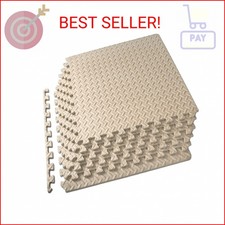 ProsourceFit Puzzle Exercise Mat ½ in, EVA Interlocking Foam Floor Tiles for Hom