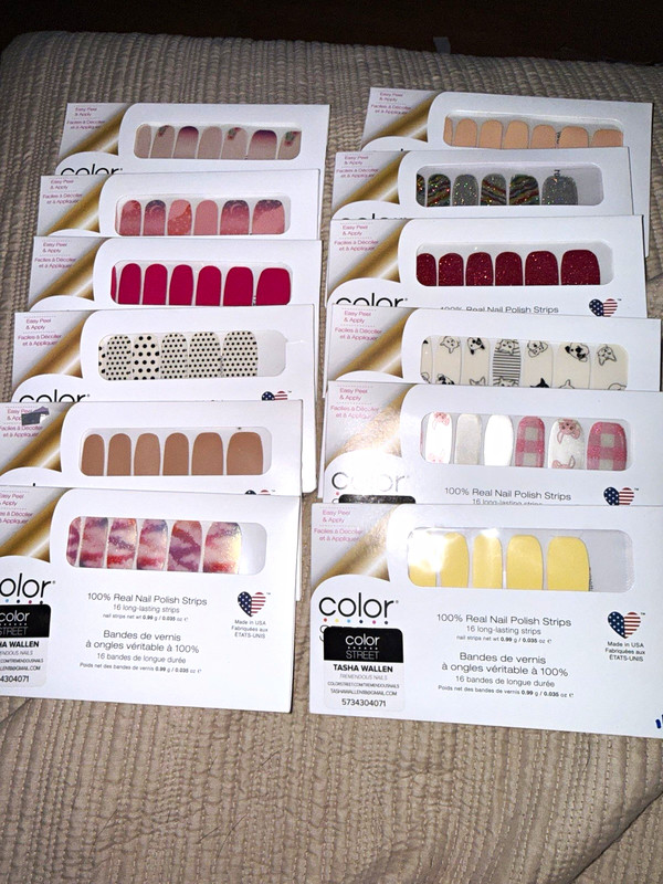 Color Street Tasha Wallen Nail Polish Strips Lot Mixed Designs