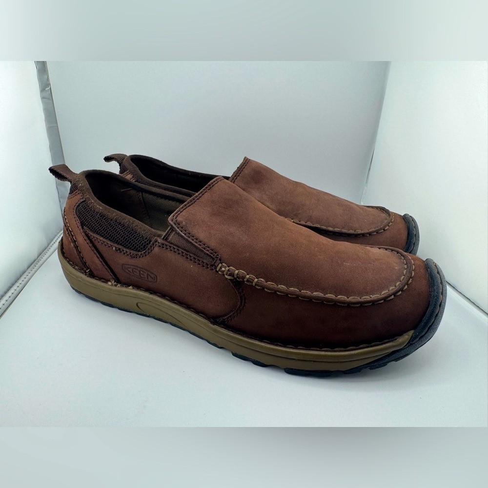 Scarpe Oxford KEEN uomo marrone slip on taglia 10 5