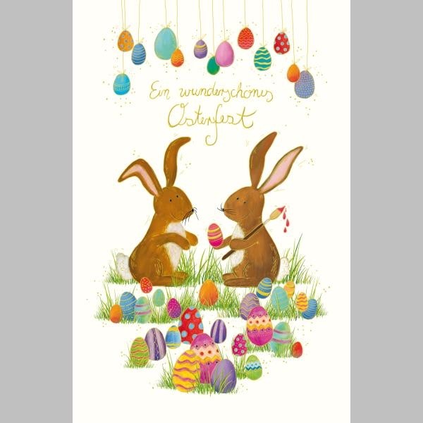 Ostern - Naturkarton - GlüCkwunschkarte Im Format 11,5 X 17 Cm Mit Umschlag - Gr-image