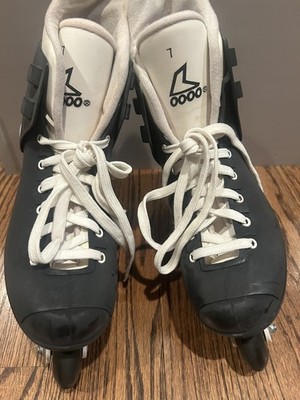Vintage Rollerblade Lightning Black/White - Inline Skates - Size 7 READ