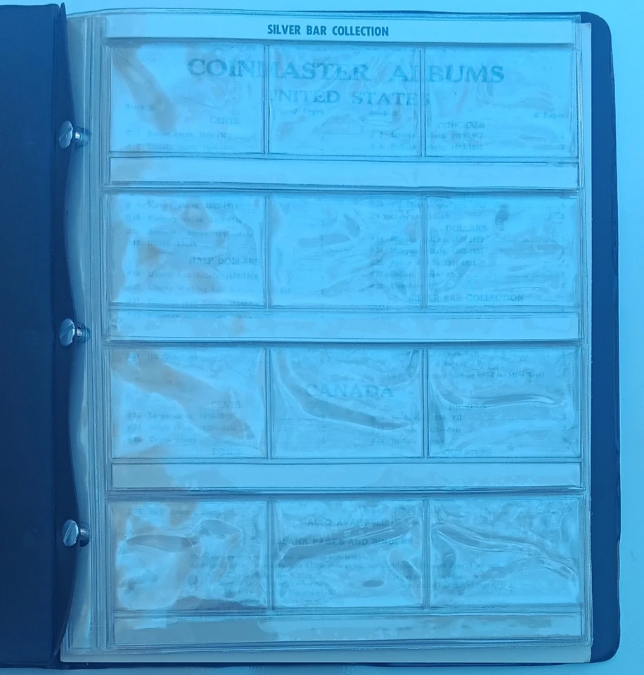 Unused Vintage Harco Coinmaster Silver Bar Collection Coin Album Holder Book - Image 3 of 4