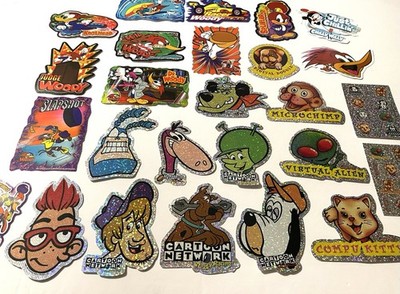 Vintage Vending Machine Sticker LOT Prism Cartoon Network GigaPets Woody 90s Y2K
