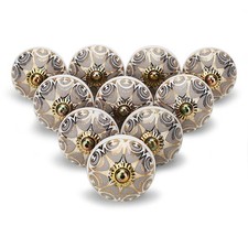 Boho Grey Ceramic Cabinet Knobs - 25 Assorted Pull Handles for Kitchen Dresser