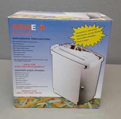 GENIE Mini Stego Automatischer Aktenvernichter für Büro und Privatbereich D 1126