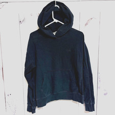 The North Face Women  s Black Pullover Hoodie L Kangaroo Pocket EUC